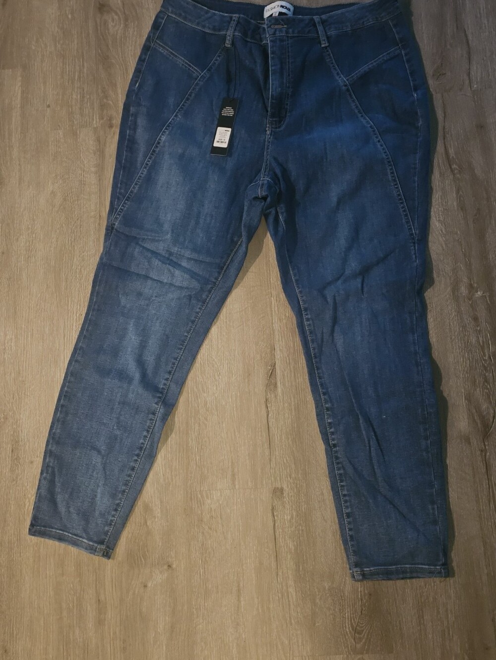 Fashion Nova Women's Dark Blue Boyfriend Jeans